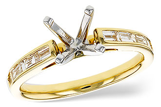 E293-73108: LDS SEMI DIA RG .38 TW BAGUETTES
