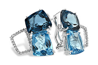 F206-48635: EARR 10.80 BLUE TOPAZ 11.00 TGW