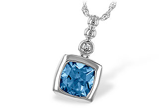F207-41317: NECK 1.45 BLUE TOPAZ 1.49 TGW