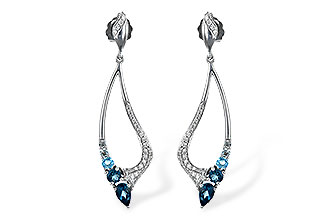 F207-43108: EARR .98 BLUE TOPAZ 1.25 TGW