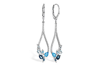 F291-04063: EARR 1.08 BLUE TOPAZ 1.35 TGW
