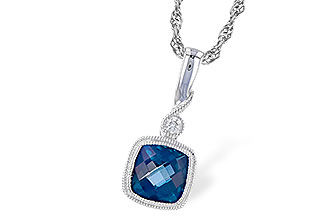 F291-91281: NECK 1.05 LONDON BLUE TOPAZ 1.07 TGW