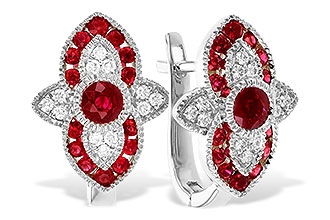 F291-91308: EARR .78 TW RUBY .90 TGW