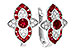F291-91308: EARR .78 TW RUBY .90 TGW