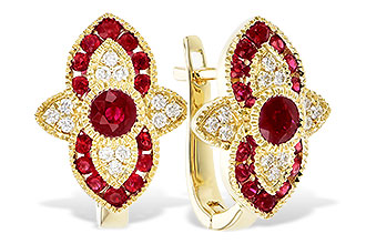 F291-91308: EARR .78 TW RUBY .90 TGW