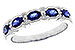 F291-96772: LDS WED RG .92 SAPPHIRE 1.04 TGW (4x3MM SAPP)