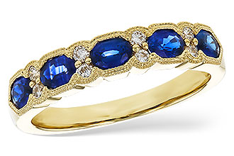 F291-96772: LDS WED RG .92 SAPPHIRE 1.04 TGW (4x3MM SAPP)
