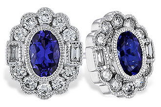 F292-83154: EARRINGS .93 TW TANZANITE 1.40 TGW