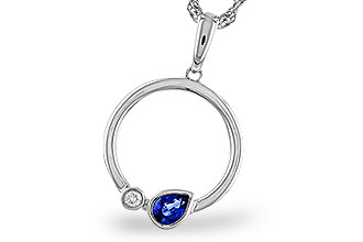 F292-84081: NECKLACE .26 SAPPHIRE .28 TGW