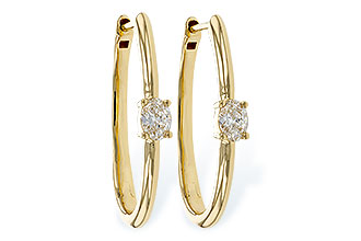 F292-85835: EARRINGS .47 TW OVAL DIAMONDS