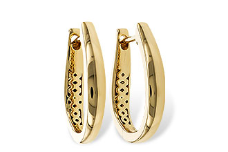F292-87717: GOLD EARRINGS (17MM)