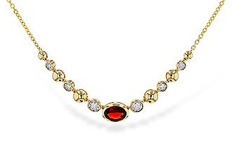 F292-89490: NECKLACE .88 GARNET 1.00 TGW (17")