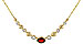 F292-89490: NECKLACE .88 GARNET 1.00 TGW (17")