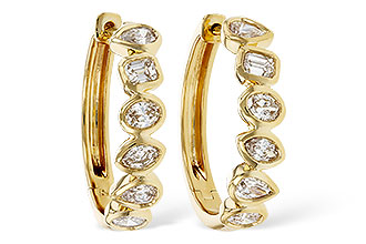 F293-73099: EARRINGS 1.10 TW FANCY CUT DIAS
