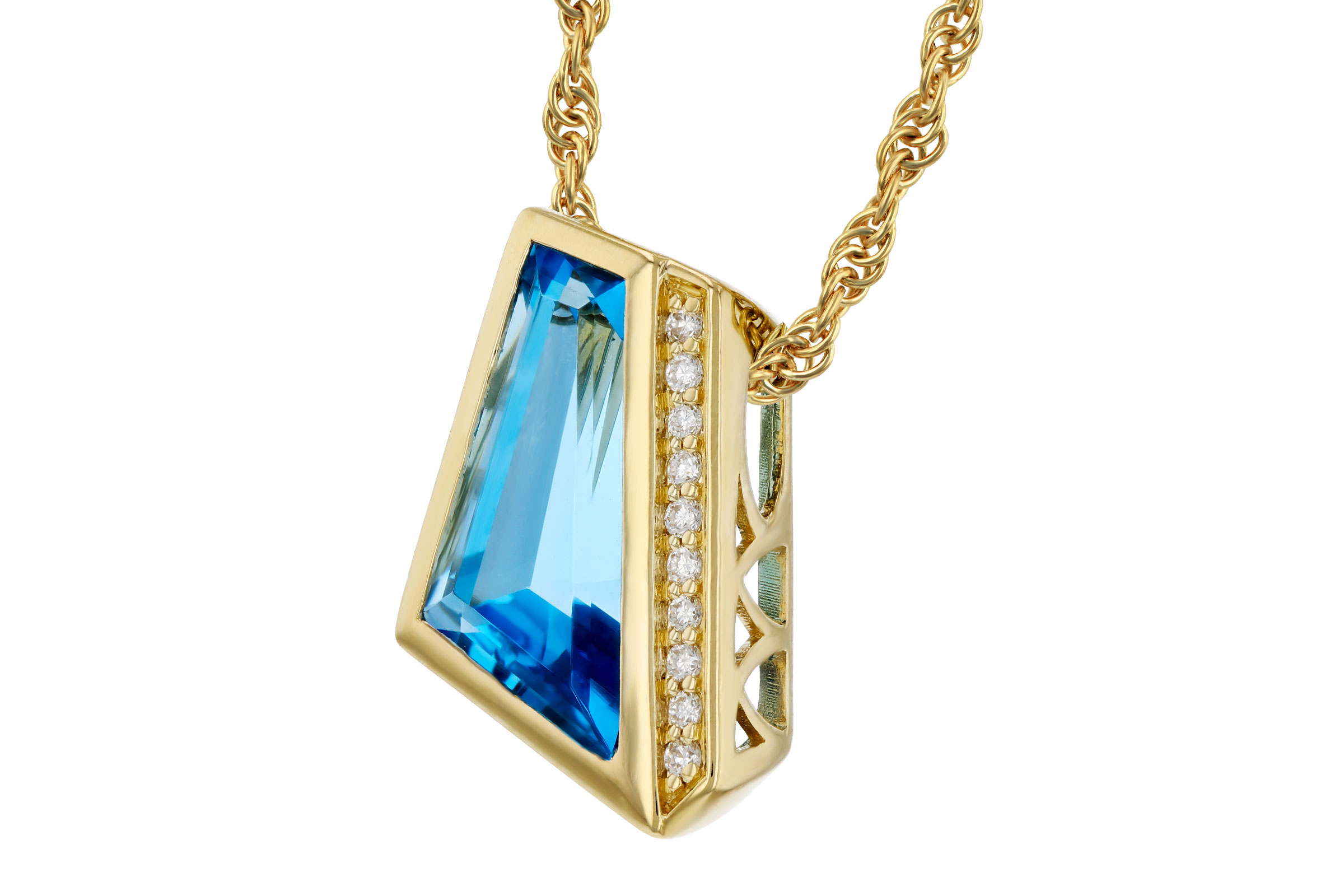 F293-74963: NECKLACE 2.42 SWISS BLUE TOPAZ 2.46 TGW