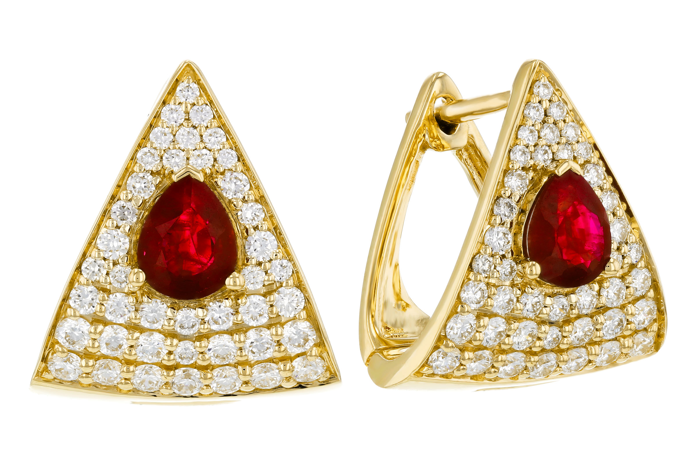 F293-74981: EARRINGS .63 TW RUBY 1.18 TGW (5x4MM RU)