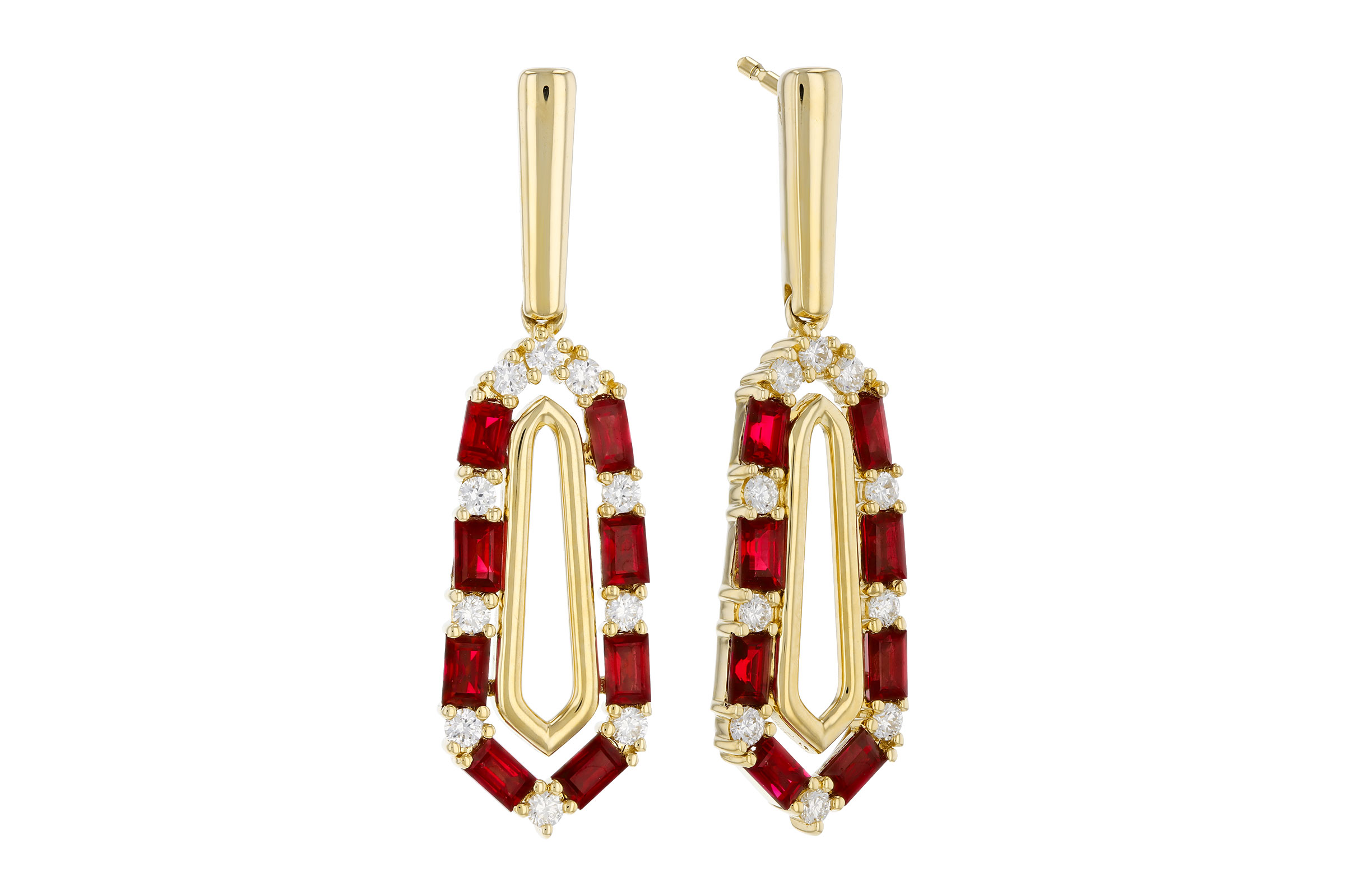 F293-75872: EARR .98 TW RUBY 1.26 TGW