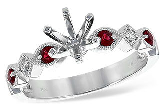G208-27681: LDS SEMI DIA RG .20 RUBY .24 TGW