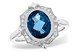 G208-34926: LDS RG 3.00 LONDON BLUE TOPAZ 3.16 TGW