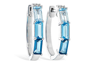 G291-03144: EARR 2.51 BLUE TOPAZ 2.55 TGW