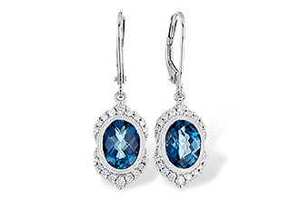 G291-08617: EARR 2.45 LONDON BLUE TOPAZ 2.64 TGW