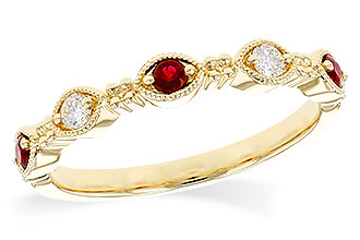 G291-93181: LDS WED RG .14 TW RUBY .23 TGW