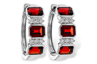 G292-84063: EARRING 1.50 TW GARNET 1.61 TGW