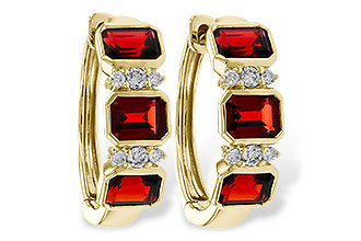 G292-84063: EARRING 1.50 TW GARNET 1.61 TGW