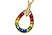 G292-84944: NECKLACE 1.10 MULTI-COLOR SAPPH 1.15 TGW