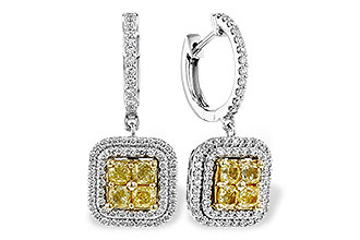 G292-84963: EARR 1.04 FANCY YELLOW DIAMONDS 1.62 TW