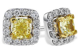 G292-85863: EARR .38 FANCY YELLOW DIAMONDS .54 TW