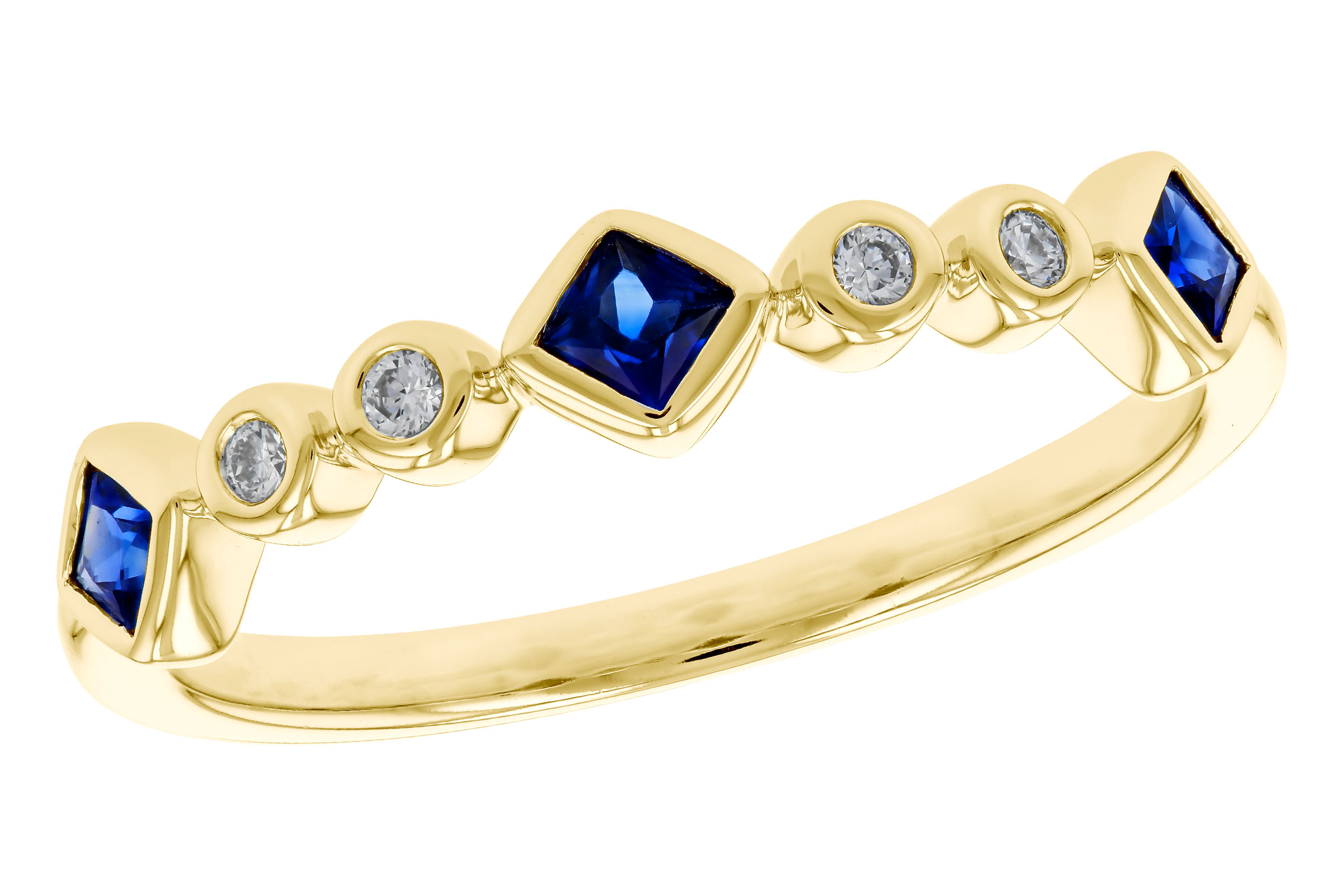 G292-86735: LDS WED RG .25 SAPPHIRE .30 TGW