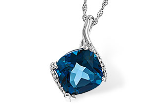 G292-88608: NECK 4.42 LONDON BLUE TOPAZ 4.50 TGW (10MM LBT)