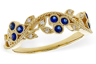 G292-90372: LDS WED RG .23 SAPPHIRE .29 TGW
