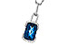 G292-90399: NECK 3.75 LONDON BLUE TOPAZ 3.90 TGW (12x8MM LBT)