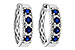 G292-90435: EARRINGS .56 TW SAPP .68 TGW