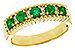 G292-90444: LDS WED RG .48 TW EMERALD .60 TGW
