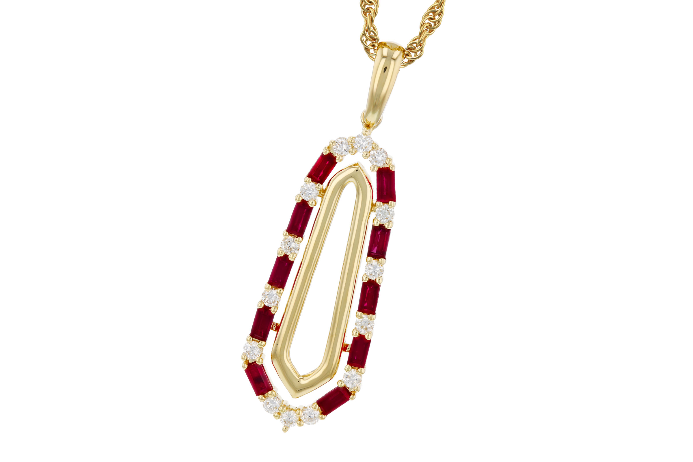 G293-75863: NECKLACE .72 TW RUBY .92 TGW