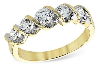 H111-06735: LDS DIA WED RING .75 TW