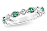 H202-89544: LDS WED RG .15 EMERALD .21 TGW
