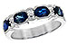 H207-44990: LDS WED RG 1.72 SAPPHIRE 1.90 TGW (5x4MM SAPP)