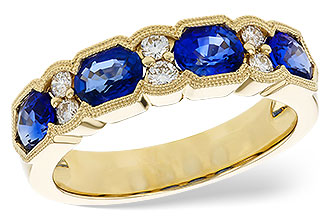 H207-44990: LDS WED RG 1.72 SAPPHIRE 1.90 TGW (5x4MM SAPP)