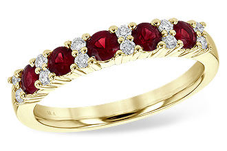 H208-28635: LDS WED RG .66 RUBY .83 TGW