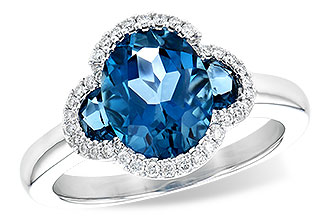 H208-33153: LDS RG 3.04 TW LONDON BLUE TOPAZ 3.20 TGW