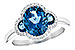 H208-33153: LDS RG 3.04 TW LONDON BLUE TOPAZ 3.20 TGW