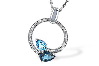 H208-34044: NECK 1.22 BLUE TOPAZ 1.40 TGW