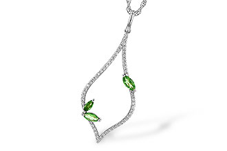 H208-34081: NECK .35 GREEN GARNET .55 TGW