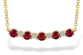 H208-35826: NECK .58 TW RUBY .70 TGW