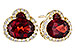 H291-07717: EARR 2.85 TW GARNET 3.06 TGW