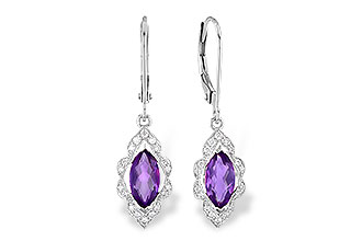 H291-08553: EARR .92 TW AMETHYST 1.07 TGW